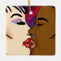 The Kiss | Christmas  Ceramic Ornament