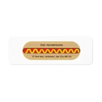 Personalized Colorful Cute Fast Food Hot Dog Label