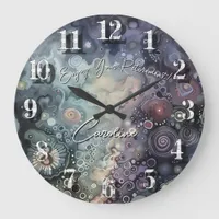 Enjoy Your Retirement Bold Dramatic Colors Large Clock