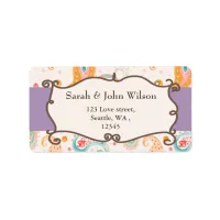 mod purple, return address label