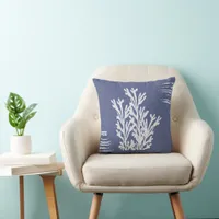 Modern Coral Coastal Decor Throw Pillow