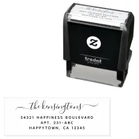 Elegant Handwritten Script Return Address Self-inking Stamp