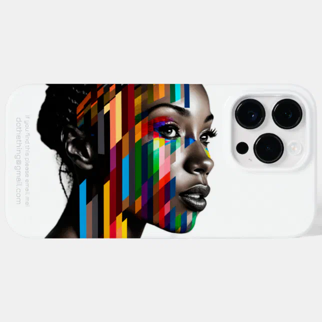 Black Woman Face Color Bars Portrait Case-Mate iPhone 14 Pro Max Case