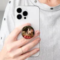 Merry Christmas Nativity Scene in Cathedral PopSocket