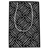 Black and White Tribal Stripes  Medium Gift Bag