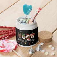 Merry Woofmas Typography Candy Jar