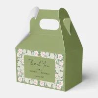 Elegant Floral Embrace Wedding Favor Boxes