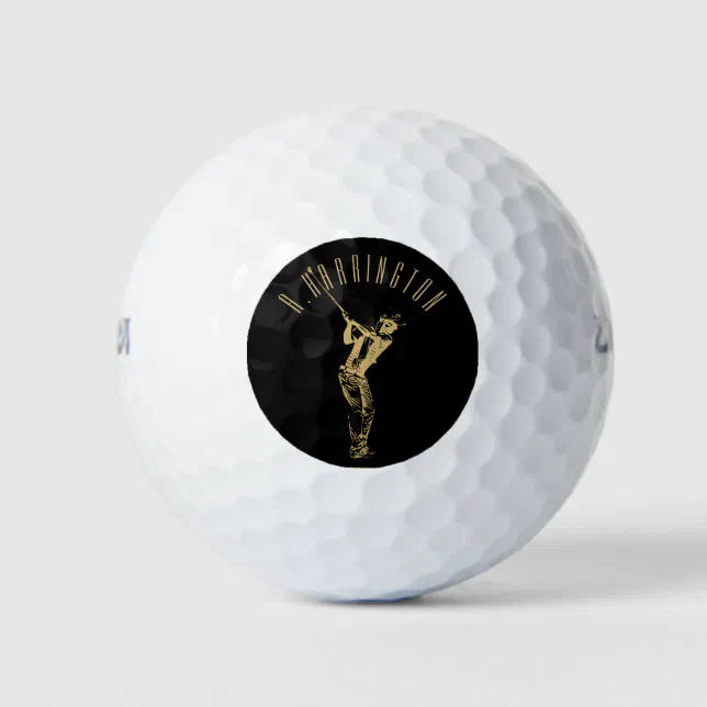 The golden golfer  golf balls
