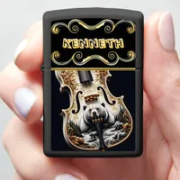 White Violin and Bear River Artwork Zippo Lighter