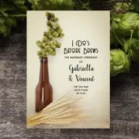 Dried Hops and Wheat Brewery Wedding  Tri-Fold Program