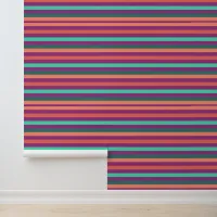 Stylish Abstract Striped Colorful Modern Patterned Wallpaper