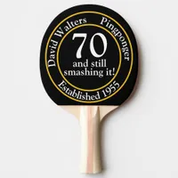 70th birthday ping pong champ ping pong paddle