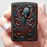 Marine Elegance: Vibrant Octopus Design Zippo Lighter