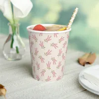 Wildflowers Floral Pretty Party Shower Boho Pink Paper Cups