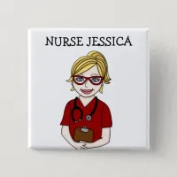 Personalized Nurse's Name Badge  Button
