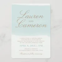 Watercolor Strip Invitation | Beach Turquoise