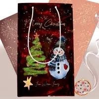 Christmas Tree with Snowman Gift Bag