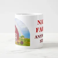 Add Your Name to Red Barn with Blue Sky Giant Coffee Mug