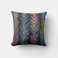 Beautiful multi colored ice crystal feathered  throw pillow