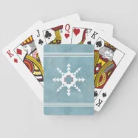 Southwest Geometric Snowflake Design Poker Cards