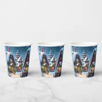 Charming snowy Christmas village  Paper Cups