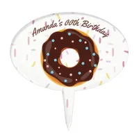 Donut themed Birthday Party personalized Cake Topper