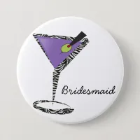 chic purple martini button