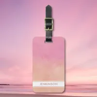 Blush Pink Peach Stylish Luxury Abstract Chic Cute Luggage Tag