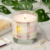 Pink Gold Christmas Pattern#7 ID1009 Scented Candle