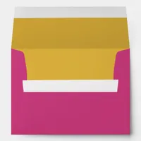 Magenta Gold Insert Wedding Envelope