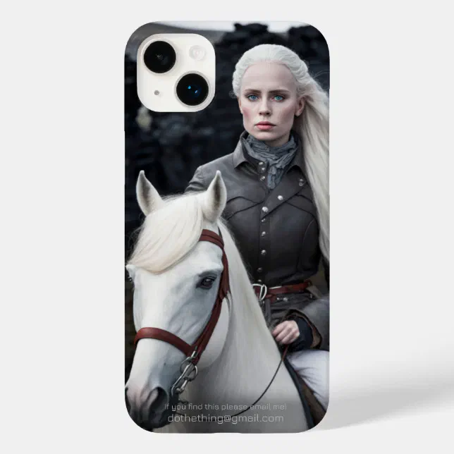 Icelandic Woman on White Horse Photograph Case-Mate iPhone 14 Plus Case