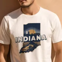 Retro Travel Iconic Indiana Graphic T-Shirt