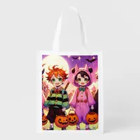 Anime Kid's Halloween Grocery Bag