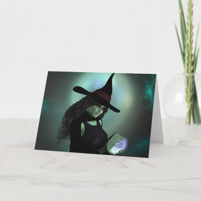 Wicked Witch Casting a Spell Card