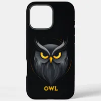 Angry Owl Black iPhone 16 Pro Max Case