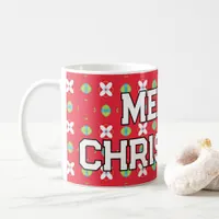 Geometric Christmas Pattern - Personalized Coffee Mug