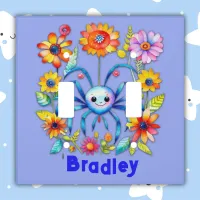 Monogram Boy Name - Cute spider in blue | ...