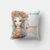 "Confidence is the best Outfit" Throw Pillow