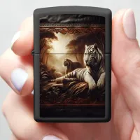 White Tigers In The Sundarbans Zippo Lighter