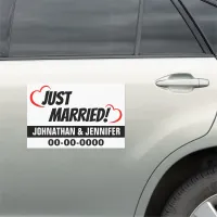 12" X 18" Just Married Personalized Car Magnet