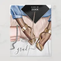 Pink, Gold and Silver Gold Glam Chic Graduation Flyer