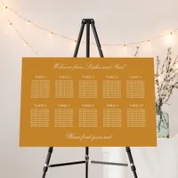 Golden Orange 10 Table Seating Chart Foam Board