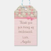 Thank You for being my Bridesmaid Gift Tag