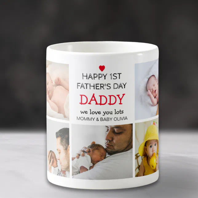 Create Your Own Photo Collage 1st Fathers Day Coffee Mug