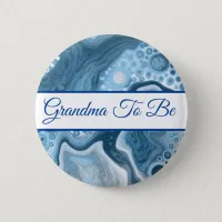 Grandma To Be | Boy's  Baby Shower   Button