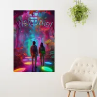 Out of this World - Virtual Reality Neon Jungle Foam Board