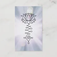 *~* Blue Lavender Lotus Rays Reiki Healing Energy Business Card
