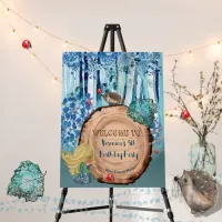 Blue Forest Birthday Foam Board