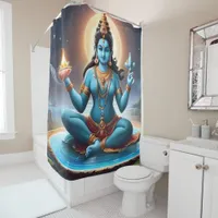 Divine Presence: Ganesh Shower Curtain Design