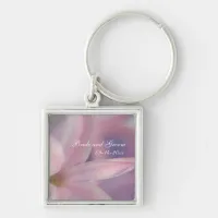 Pink Hyacinth Flowers Wedding Keychain